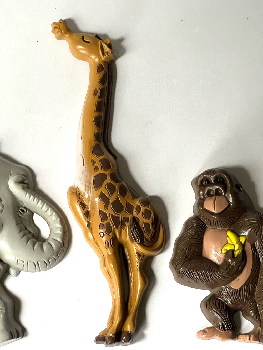Vintage Burwood set of four safari animals wall decor set